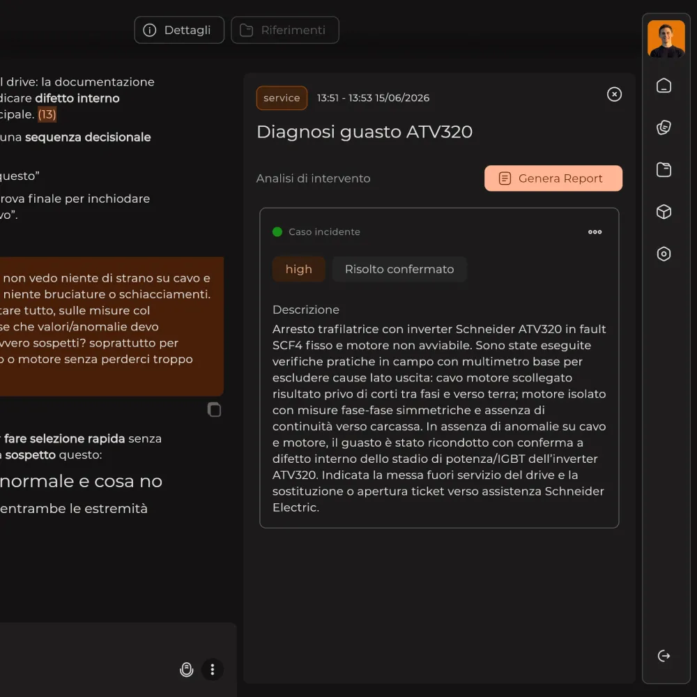 Interfaccia dell'assistente Assistia